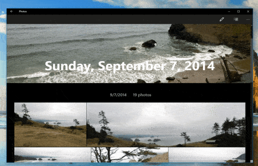 Windows 10 フォトアプリ